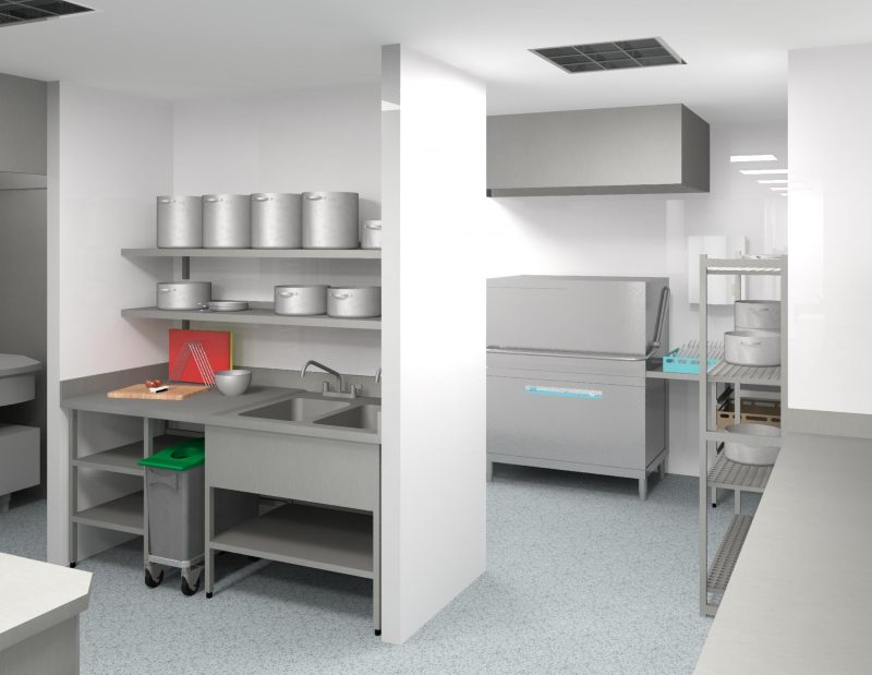 3D View of Prep & Wash-Up