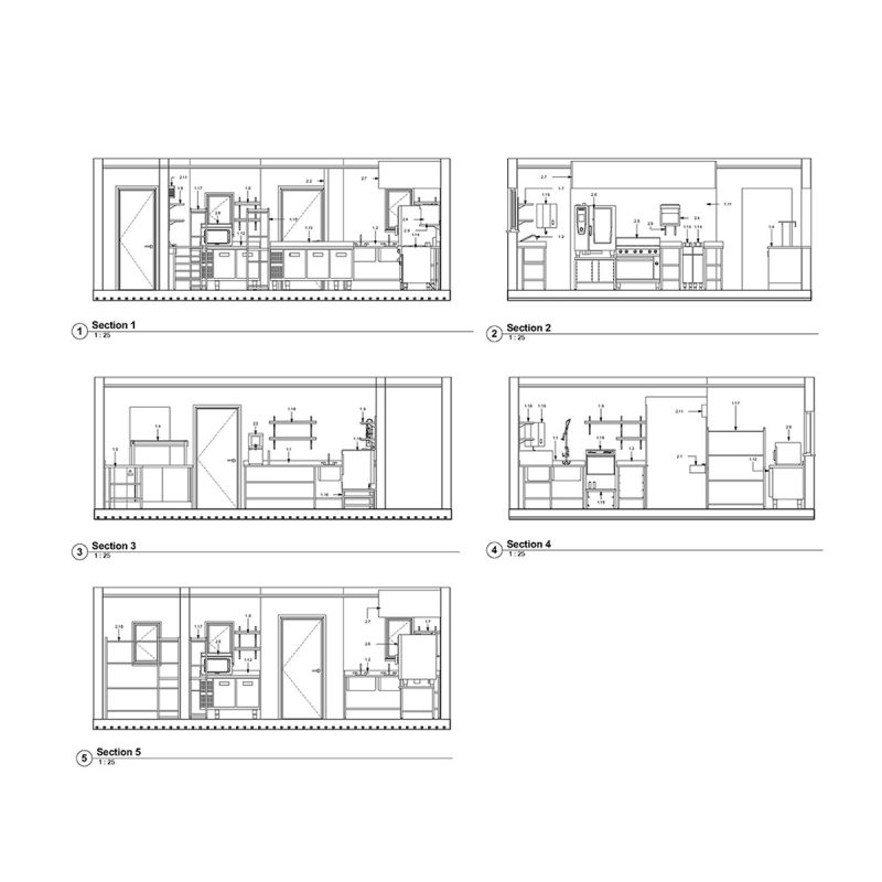 commercial kitchen floor plan side view