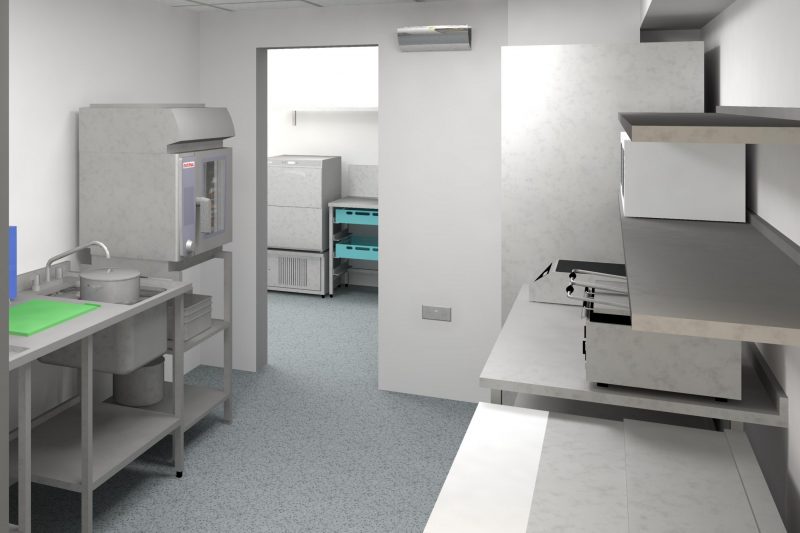 3D View of Kitchen – Prep